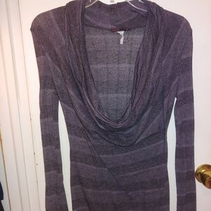 Purpleish grey long sleeve tunic shirt